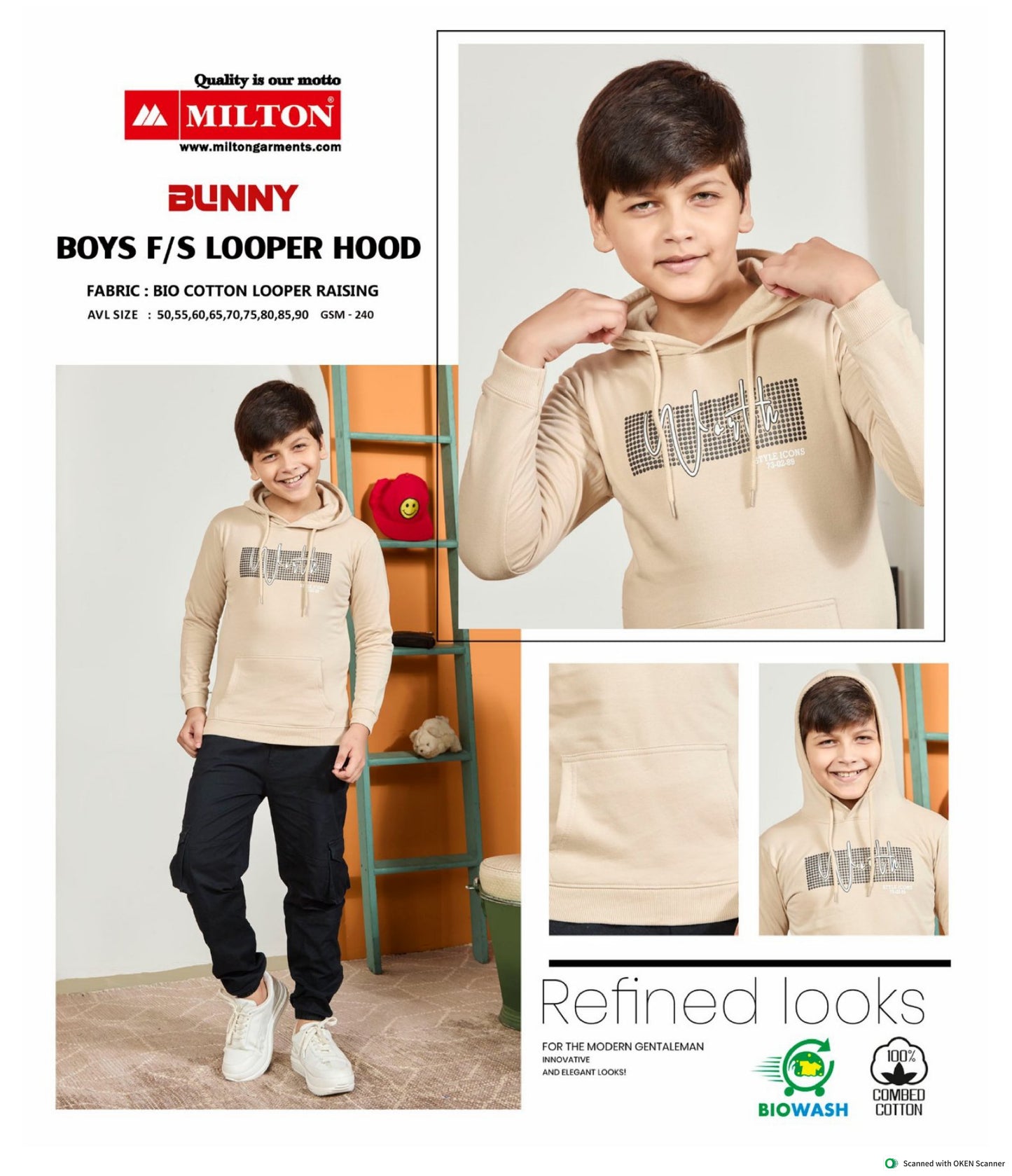 BUNNY (Boys f/s looper hood )