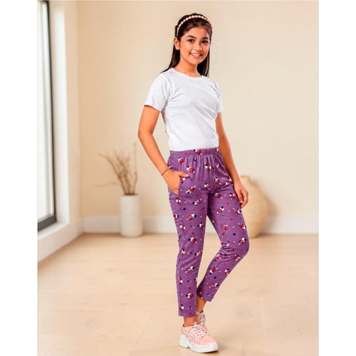 Girls Printed Cotton Pants