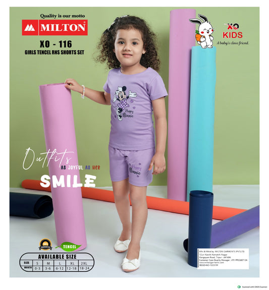 XO - 116 (Girls tencel RNS shorts set)