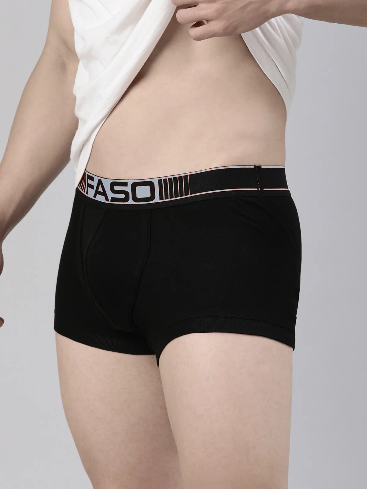 FASO Mens Cotton Neon Outer Elastic Trunk Pack Of 2