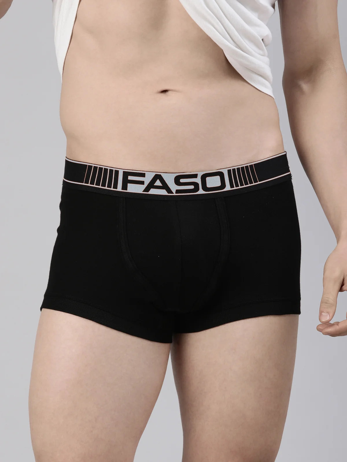 FASO Mens Cotton Neon Outer Elastic Trunk Pack Of 2