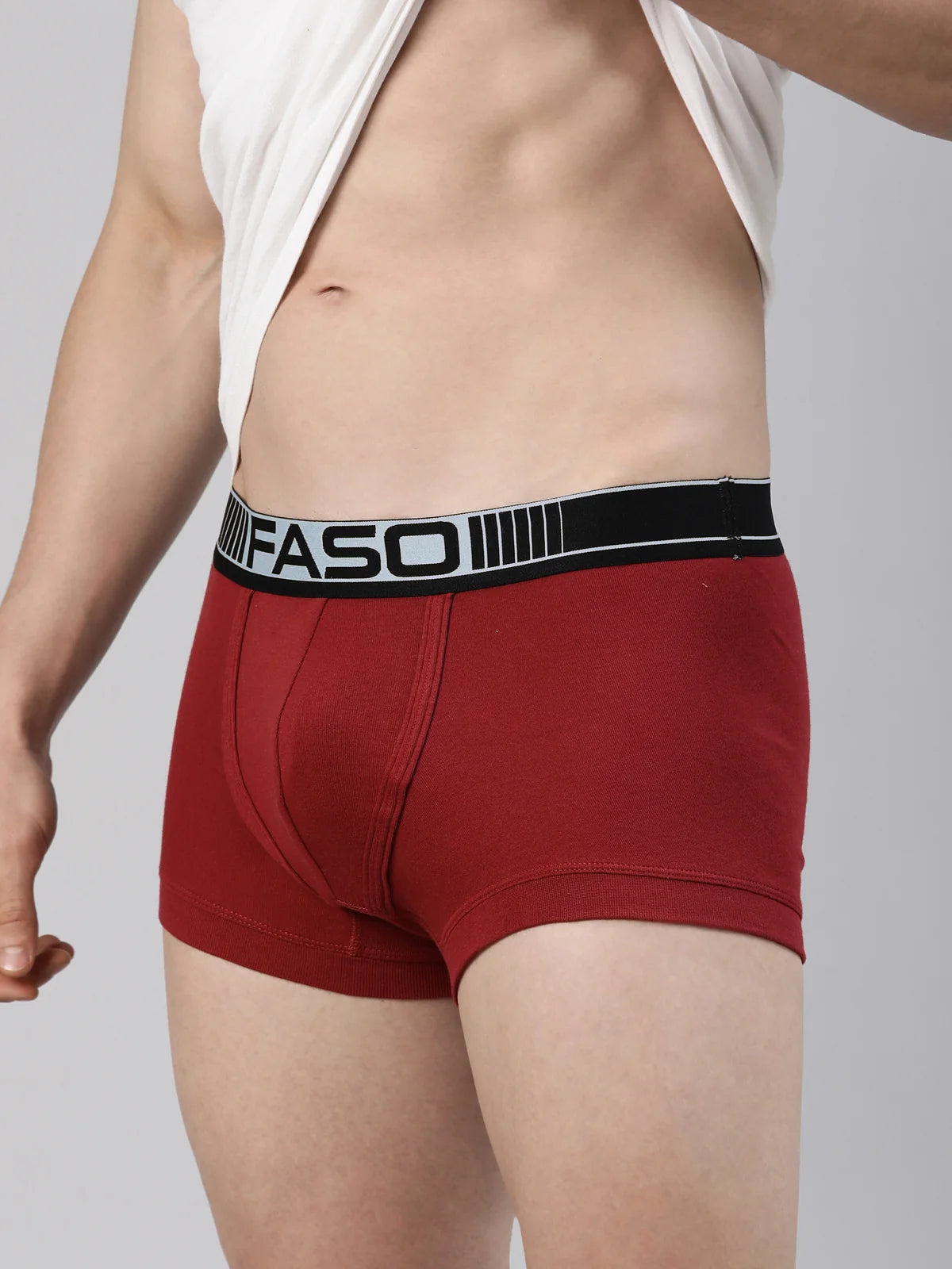FASO Mens Cotton Neon Outer Elastic Trunk Pack Of 2