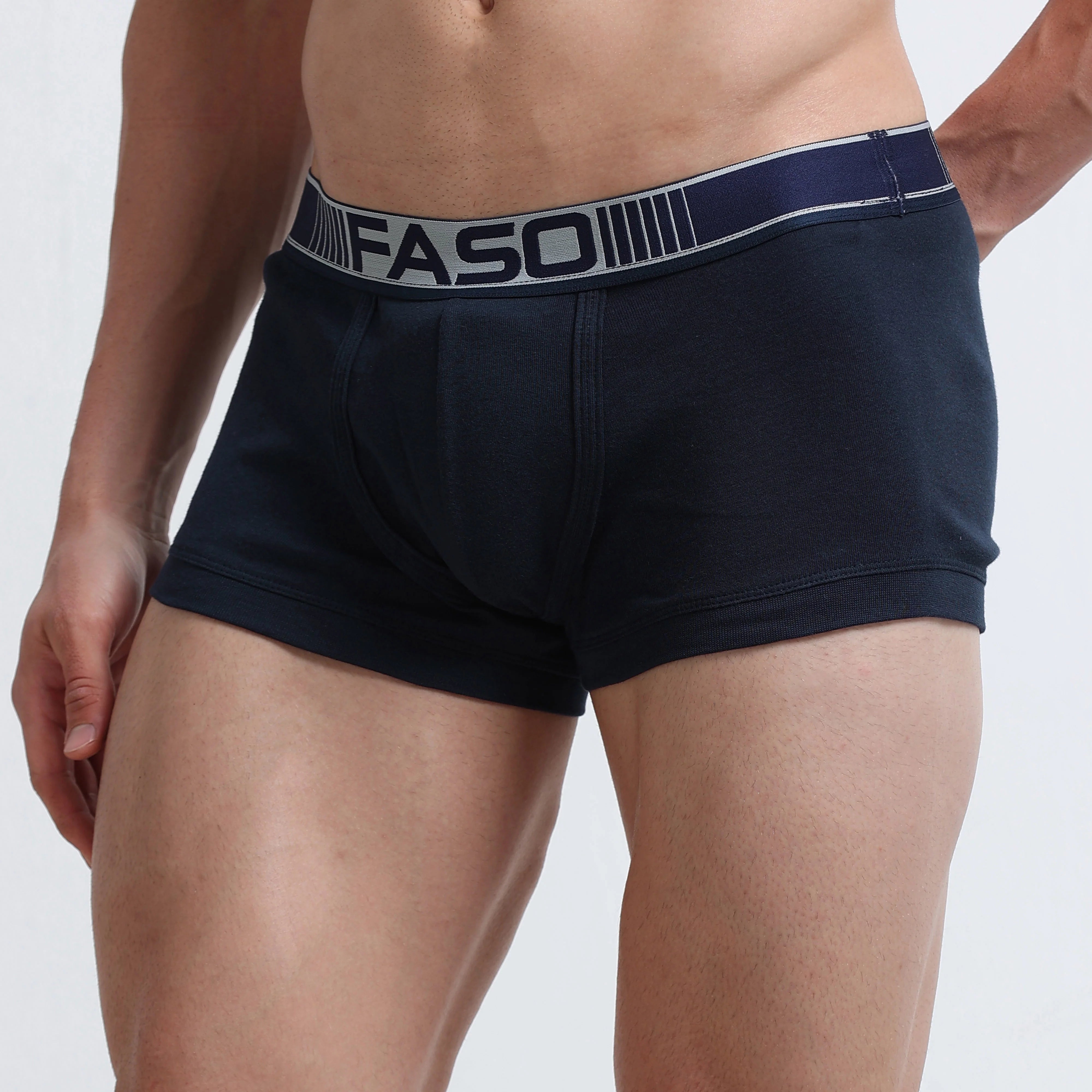 FASO Mens Cotton Neon Outer Elastic Trunk Pack Of 2