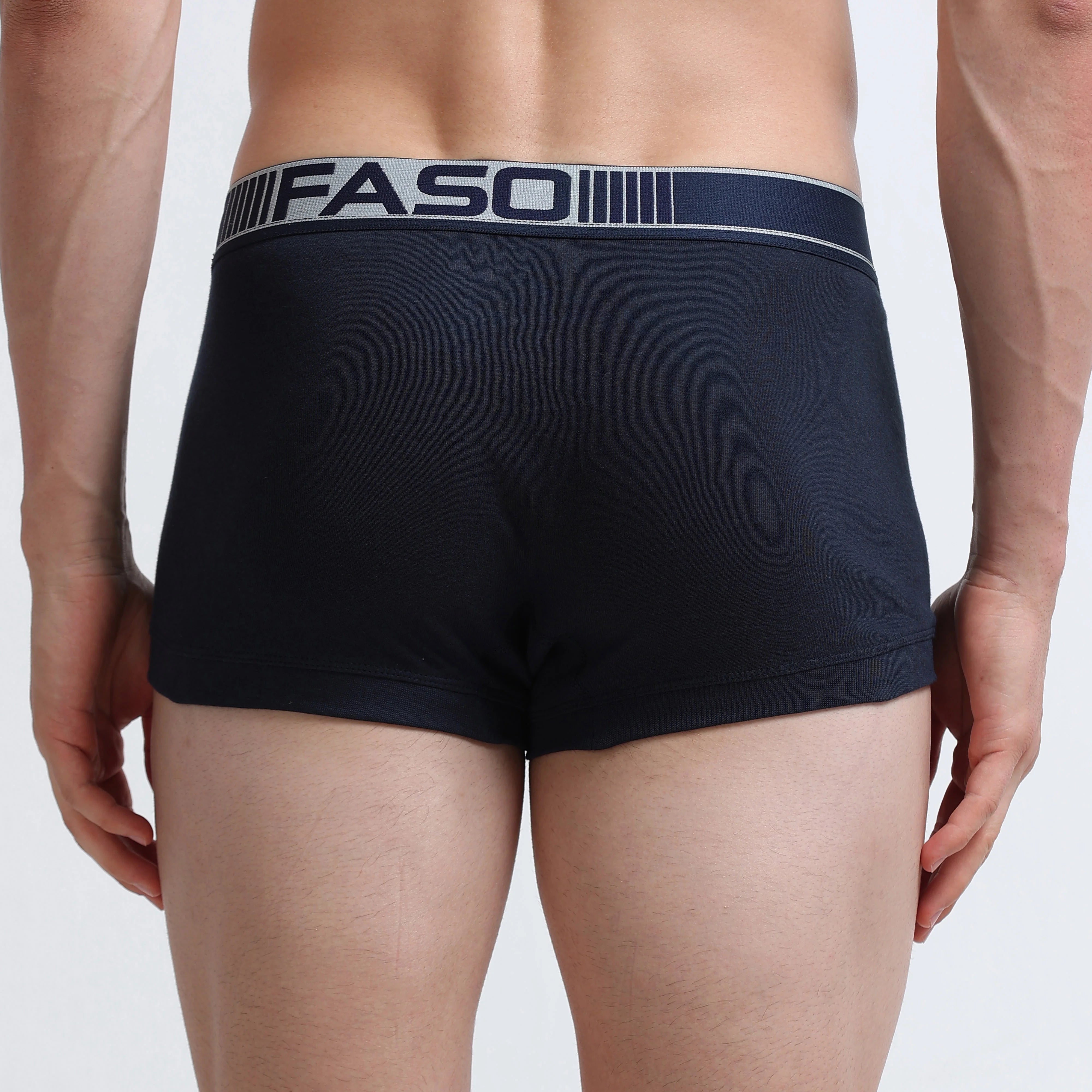 FASO Mens Cotton Neon Outer Elastic Trunk Pack Of 2