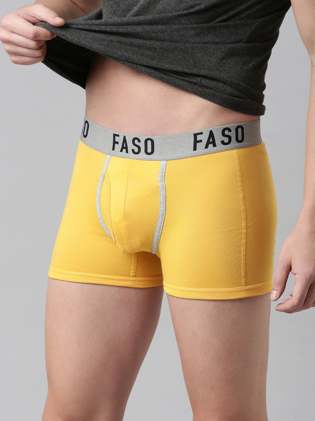 FASO Men's Premium Outer Elastic Trunk