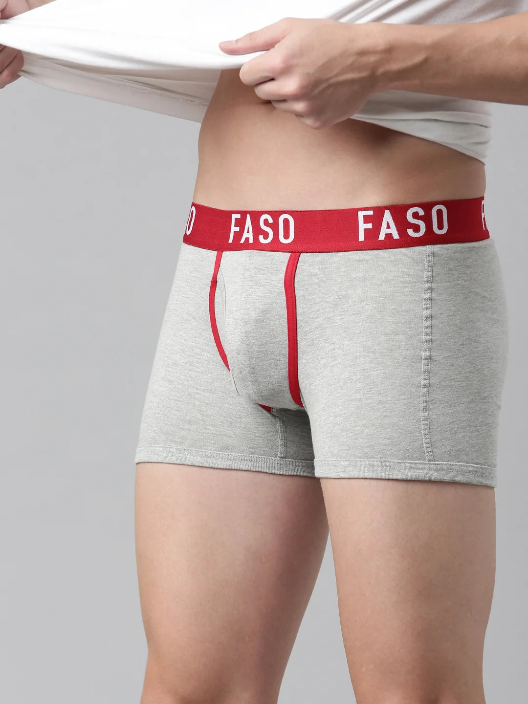 FASO Men's Premium Outer Elastic Trunk