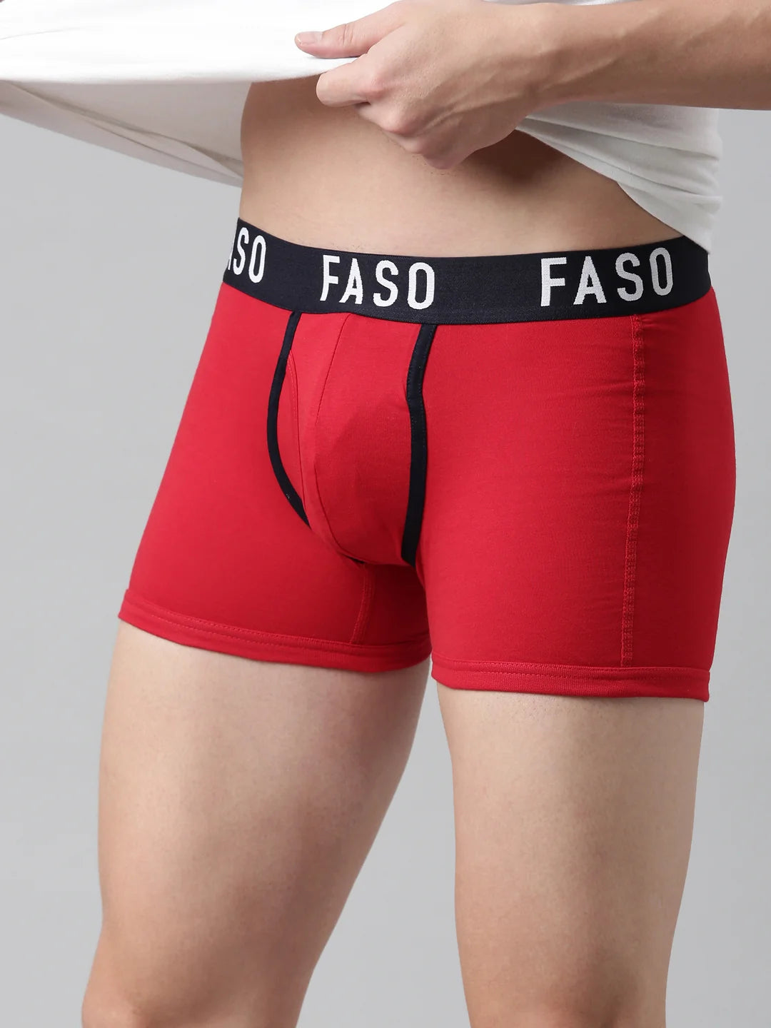 FASO Men's Premium Outer Elastic Trunk
