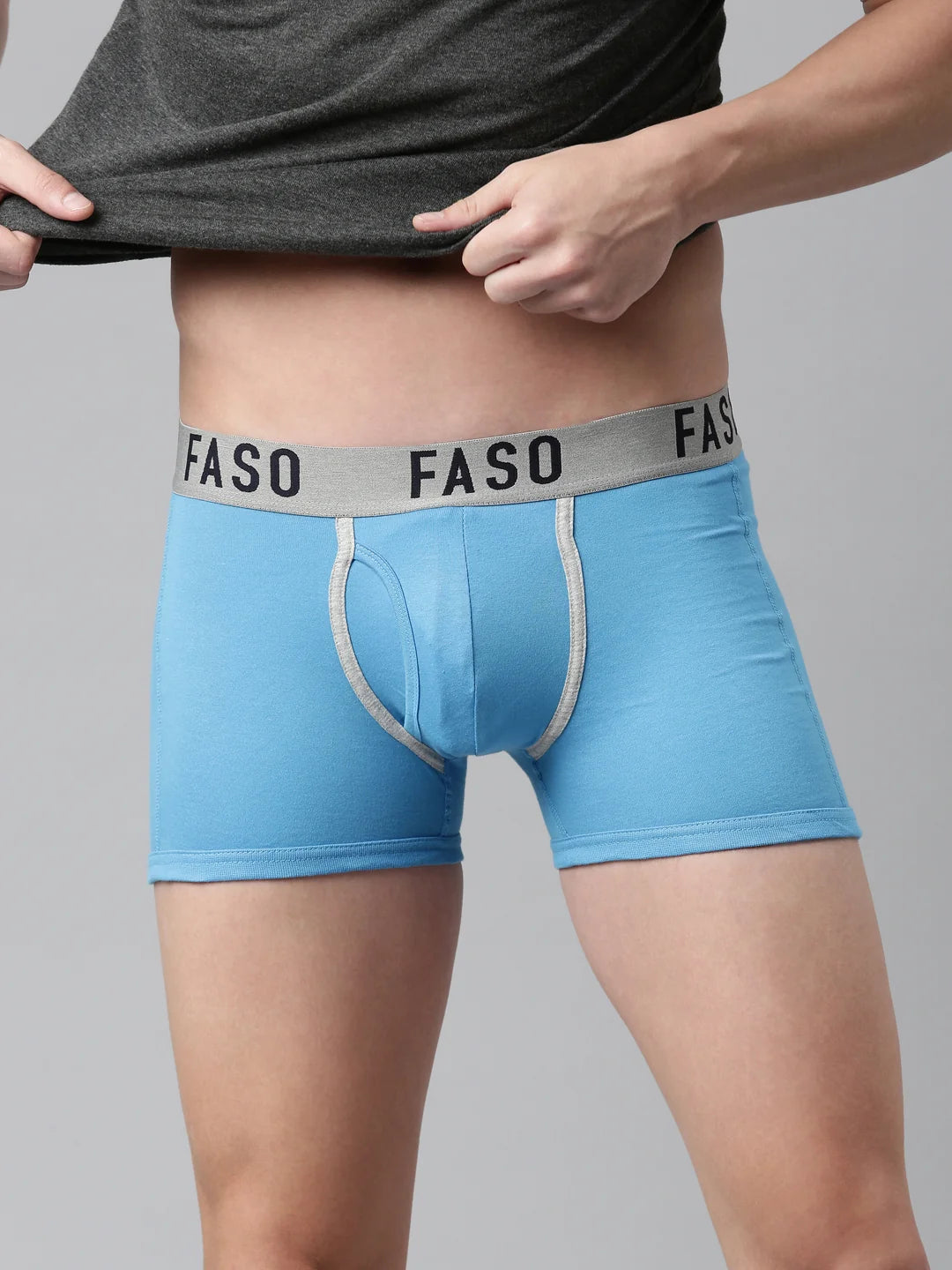 FASO Men's Premium Outer Elastic Trunk