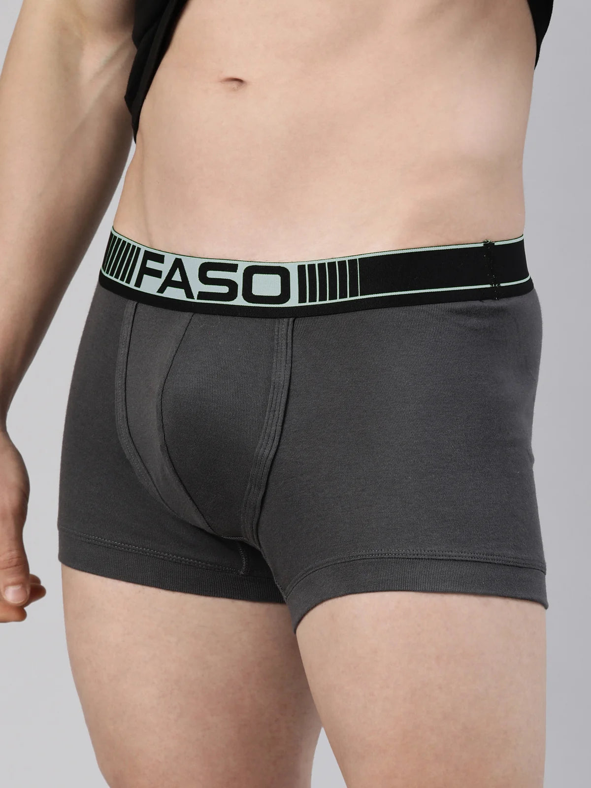 FASO Mens Cotton Neon Outer Elastic Trunk Pack Of 2