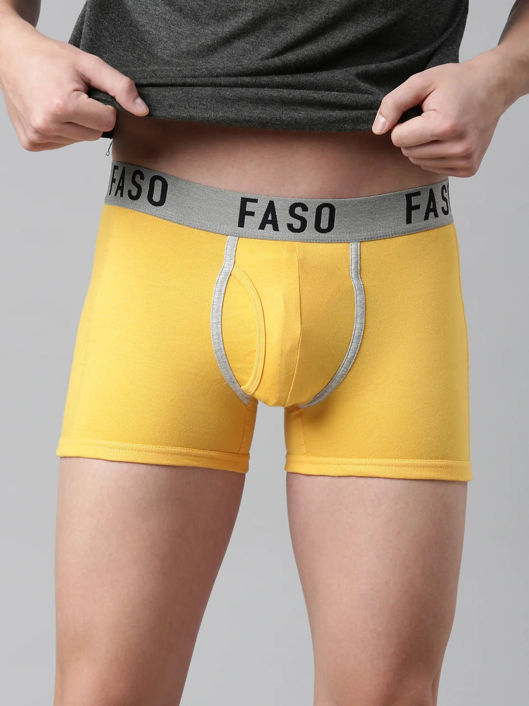 FASO Men's Premium Outer Elastic Trunk