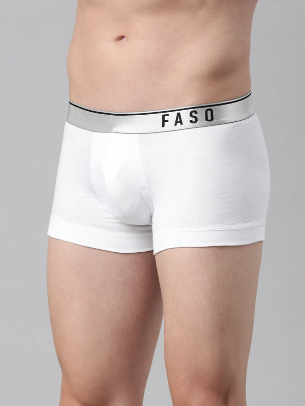 Faso Men's Cotton Modal Metalic Outer Elastic Trunk