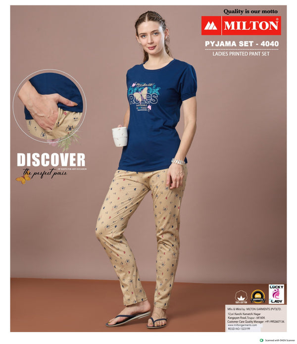 4040 (Leadies printed pyjama pant set)