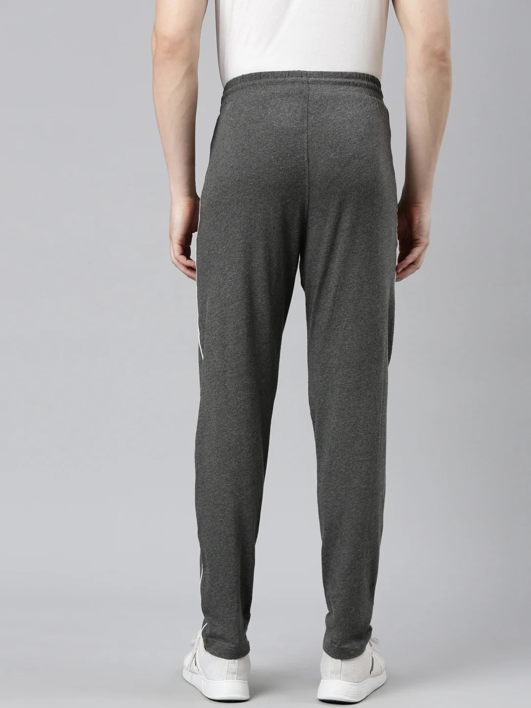 Faso Men's Cotton Side Seam Piping Track Pant