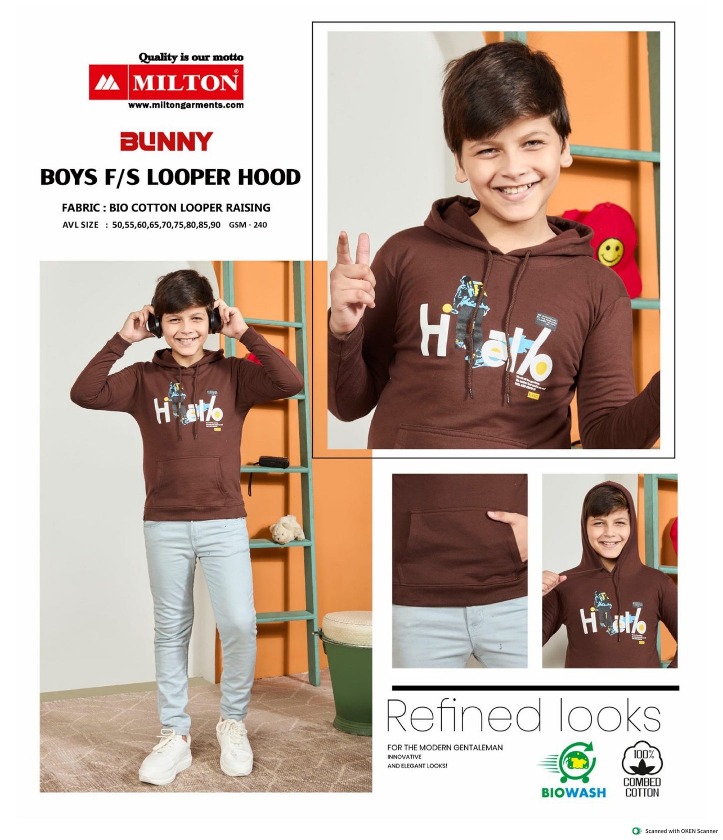 BUNNY (Boys f/s looper hood )