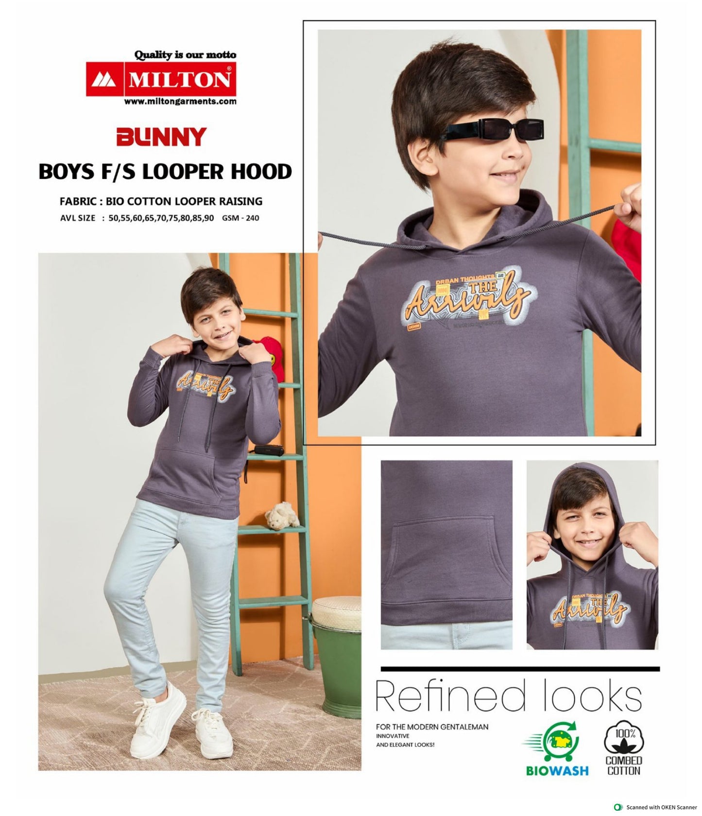 BUNNY (Boys f/s looper hood )