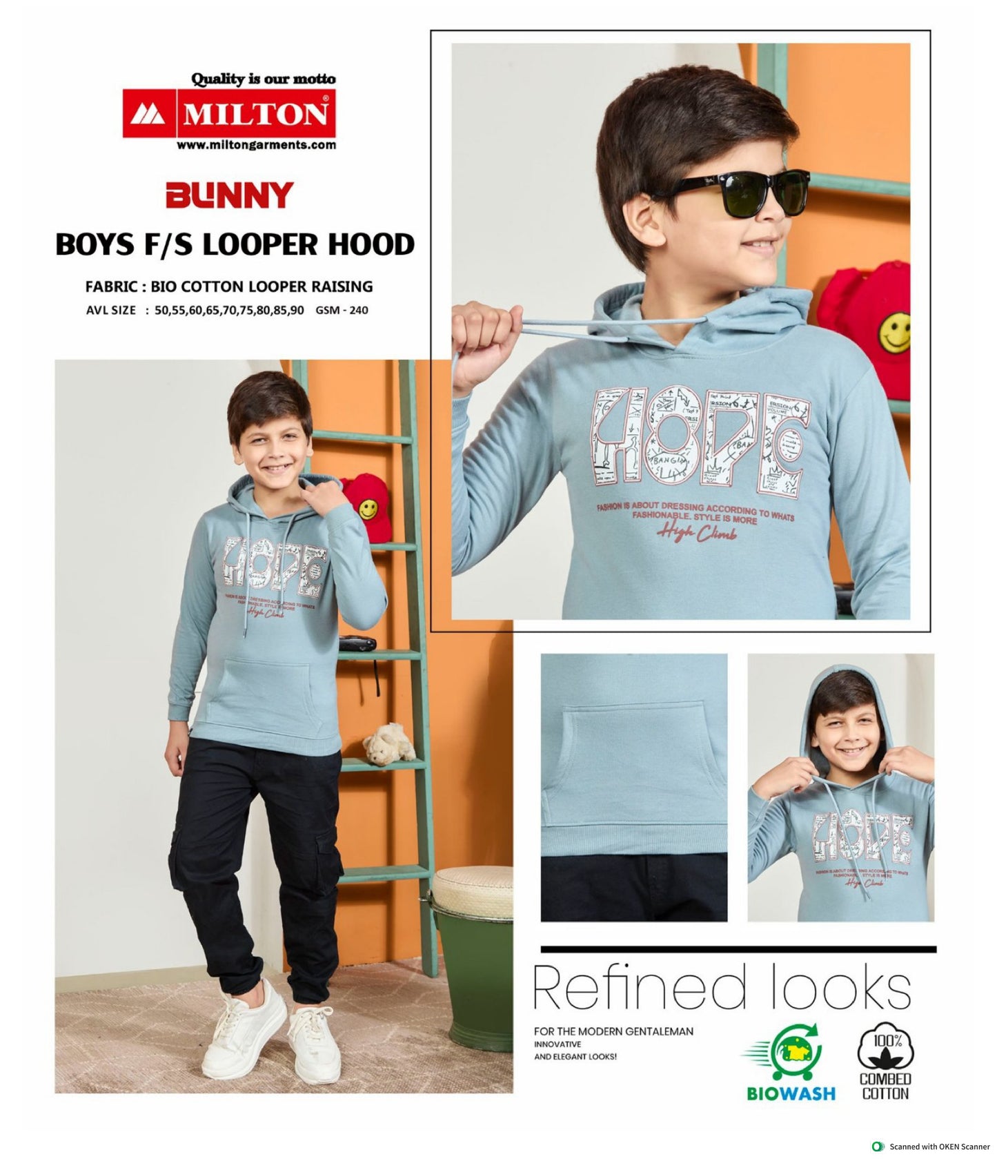 BUNNY (Boys f/s looper hood )