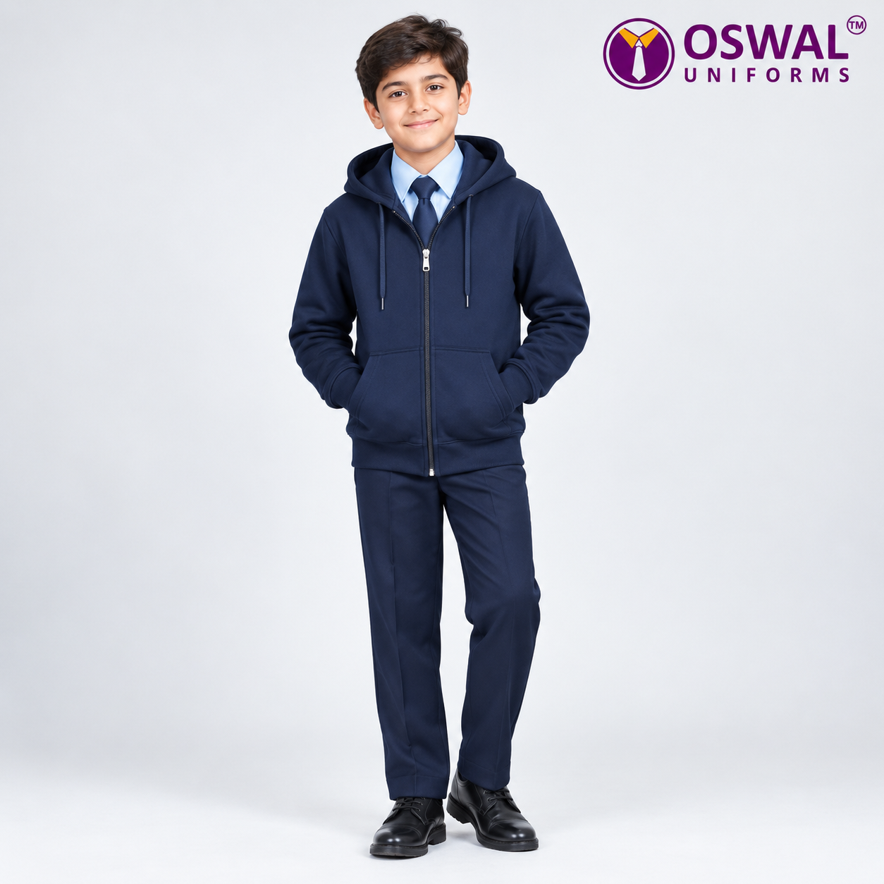 OSWAL UNIFORMS -BLUE School Uniform Hoodie