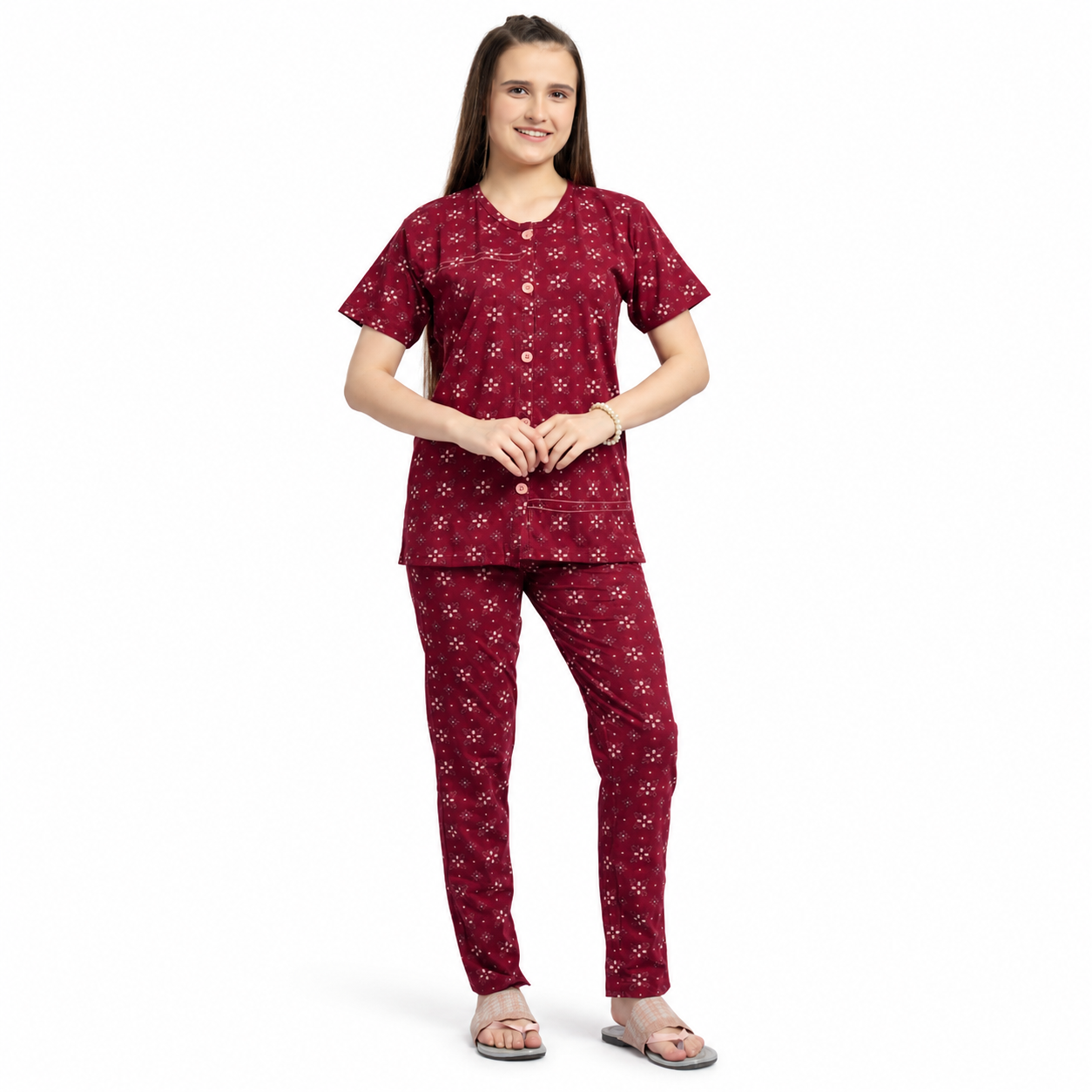 Women’s Elegant Printed Lounge Set BLUE