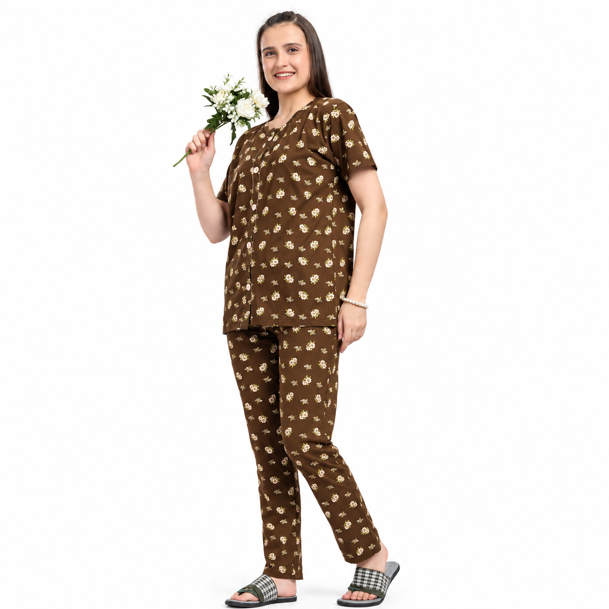 Women’s Elegant Printed Lounge Set BLUE