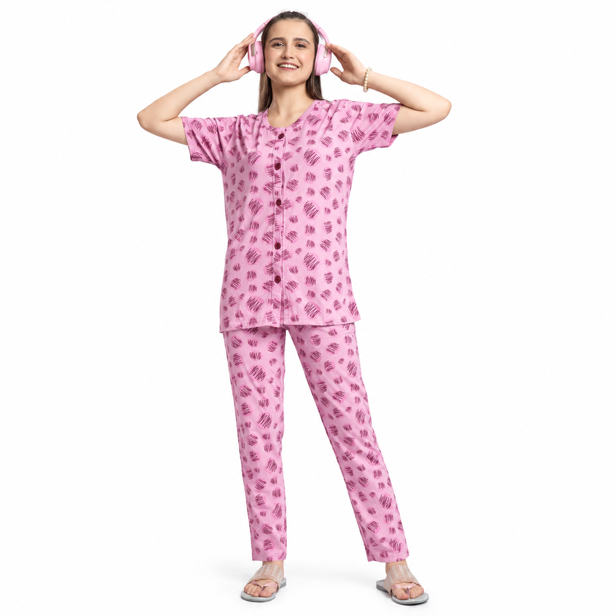 Women’s Elegant Printed Lounge Set BLUE