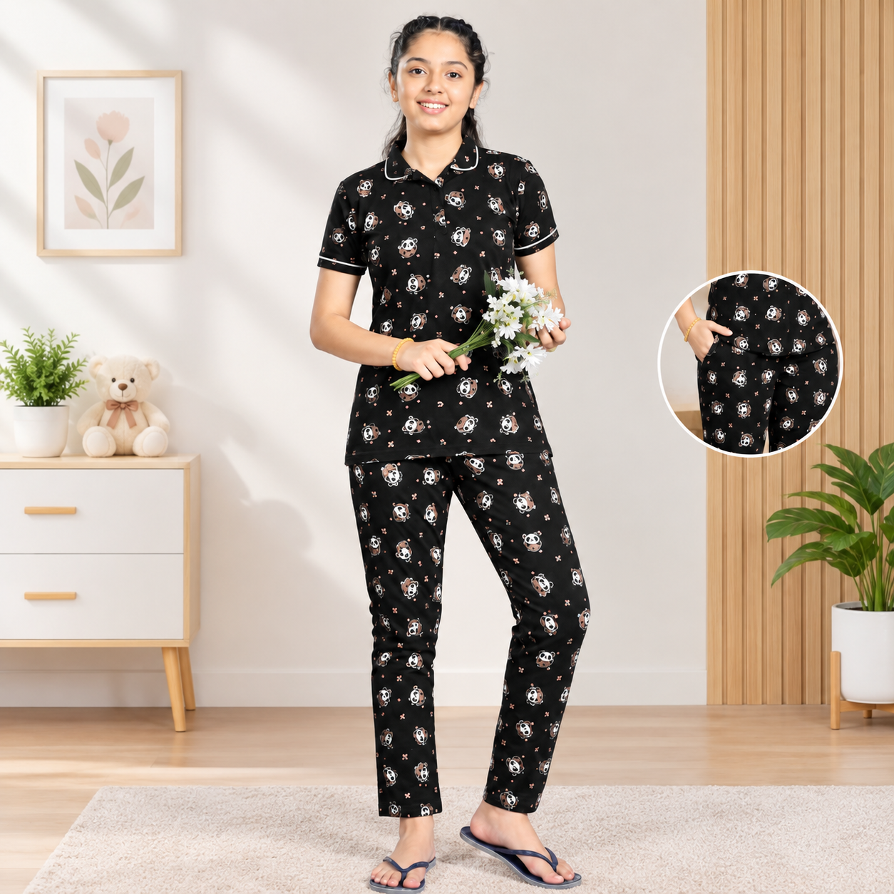 GIRLS ALL OVER PRINT NIGHT SET