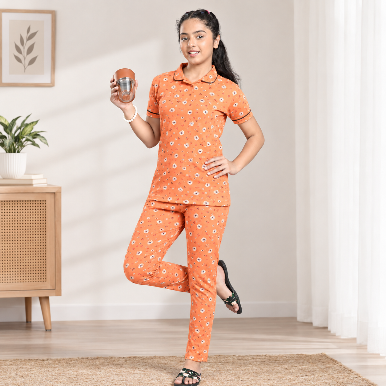 GIRLS ALL OVER PRINT NIGHT SET