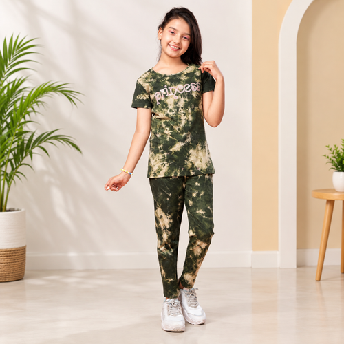 Girls Tie & Dye Pant Set
