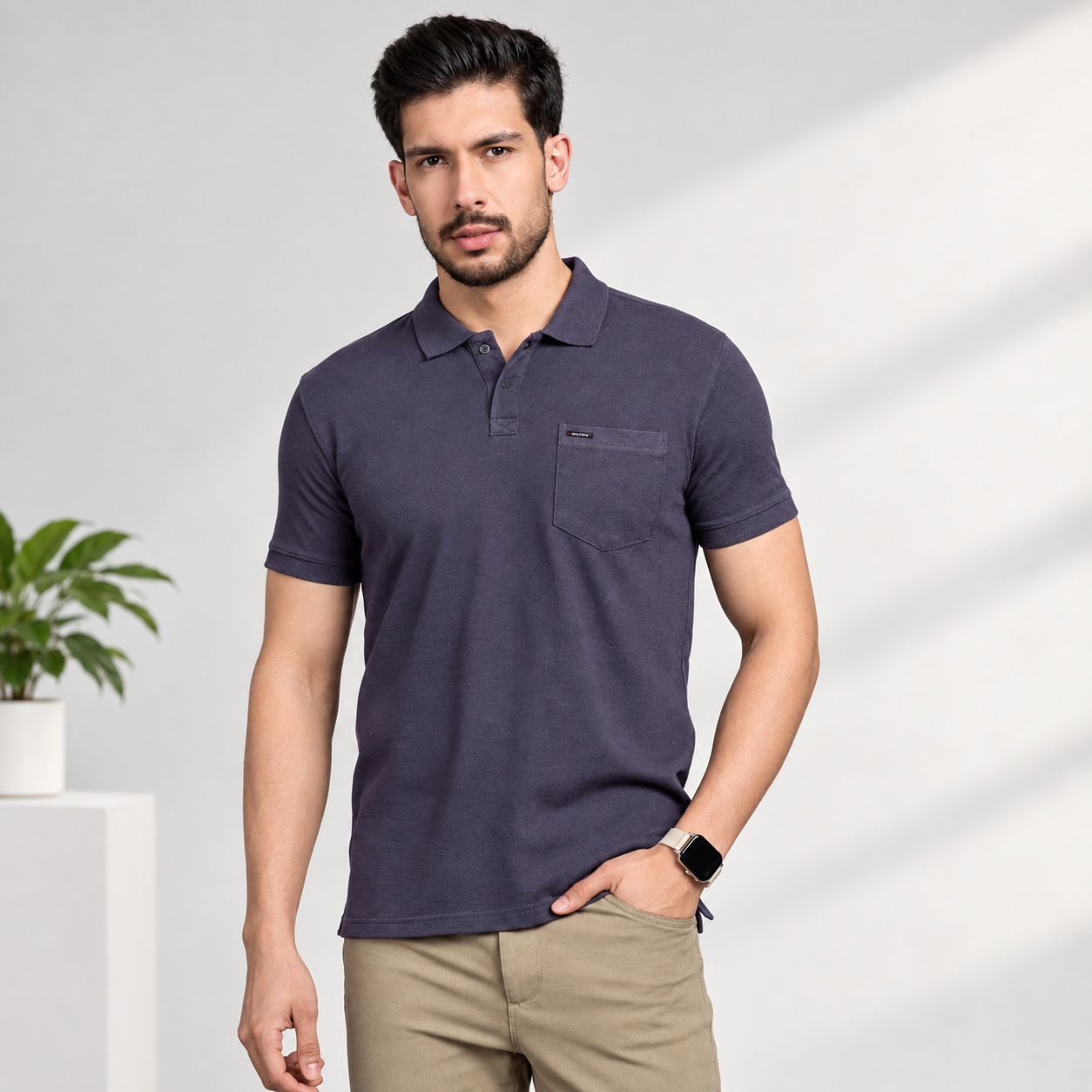 Milton Men's Tencel Polo T-Shirt DARK NAVY