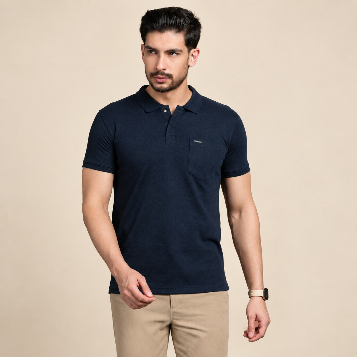 Milton Men's Tencel Polo T-Shirt DARK NAVY