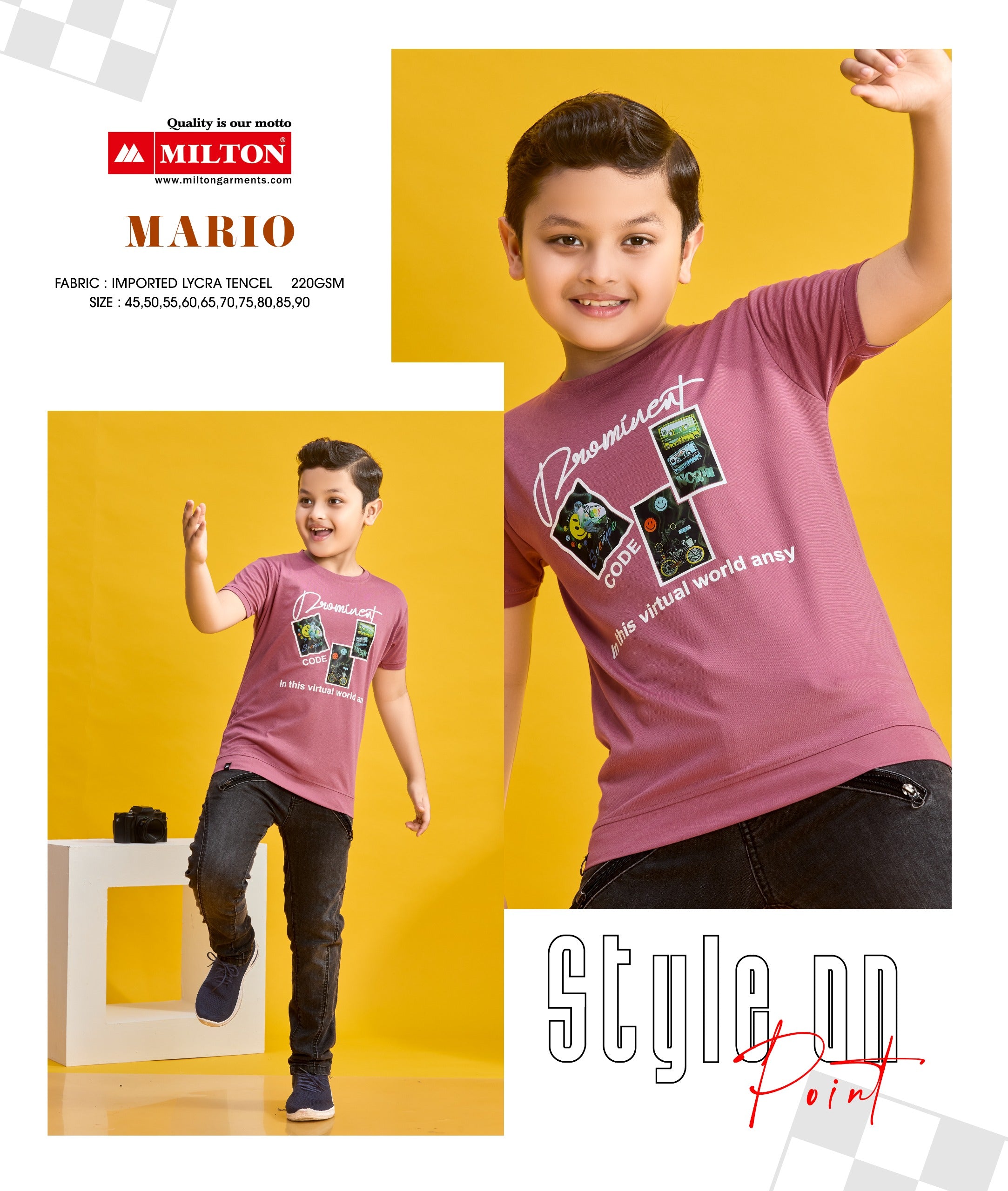 Mario (Boys Printed Tshirt)