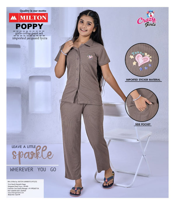 Poppy (Girls Collar Pant Set)