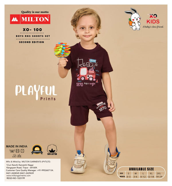 XO - 100 (Boys RNS Shorts Set)