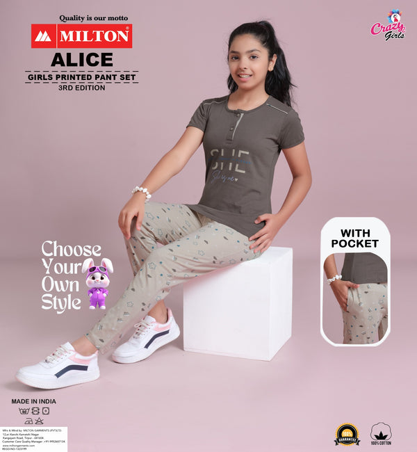 Girls Fancy Printed Pant Set