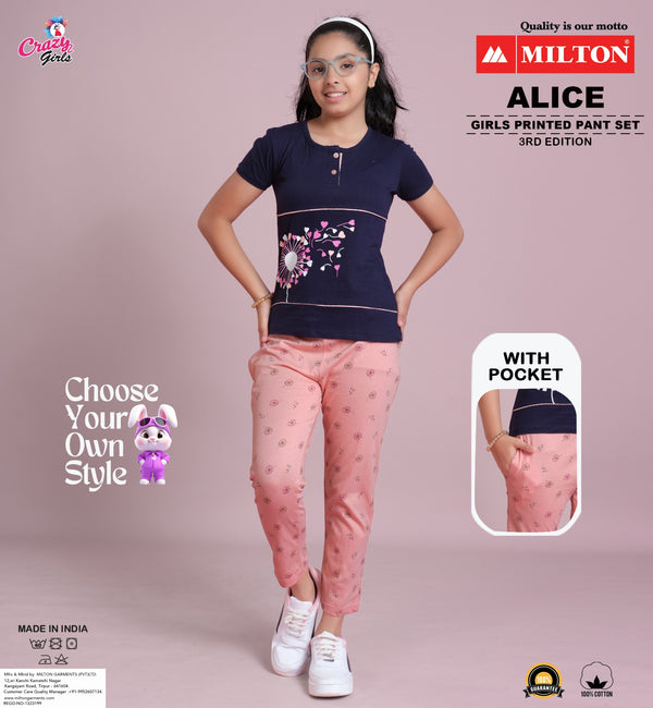 Girls Fancy Printed Pant Set