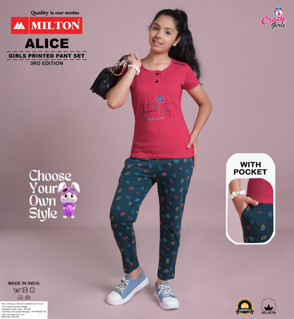 Girls Fancy Printed Pant Set