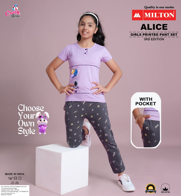 Girls Fancy Printed Pant Set