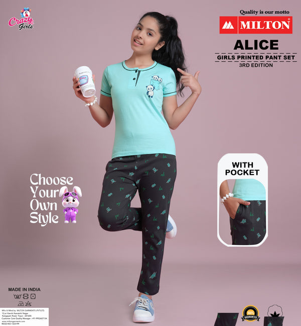 Girls Fancy Printed Pant Set