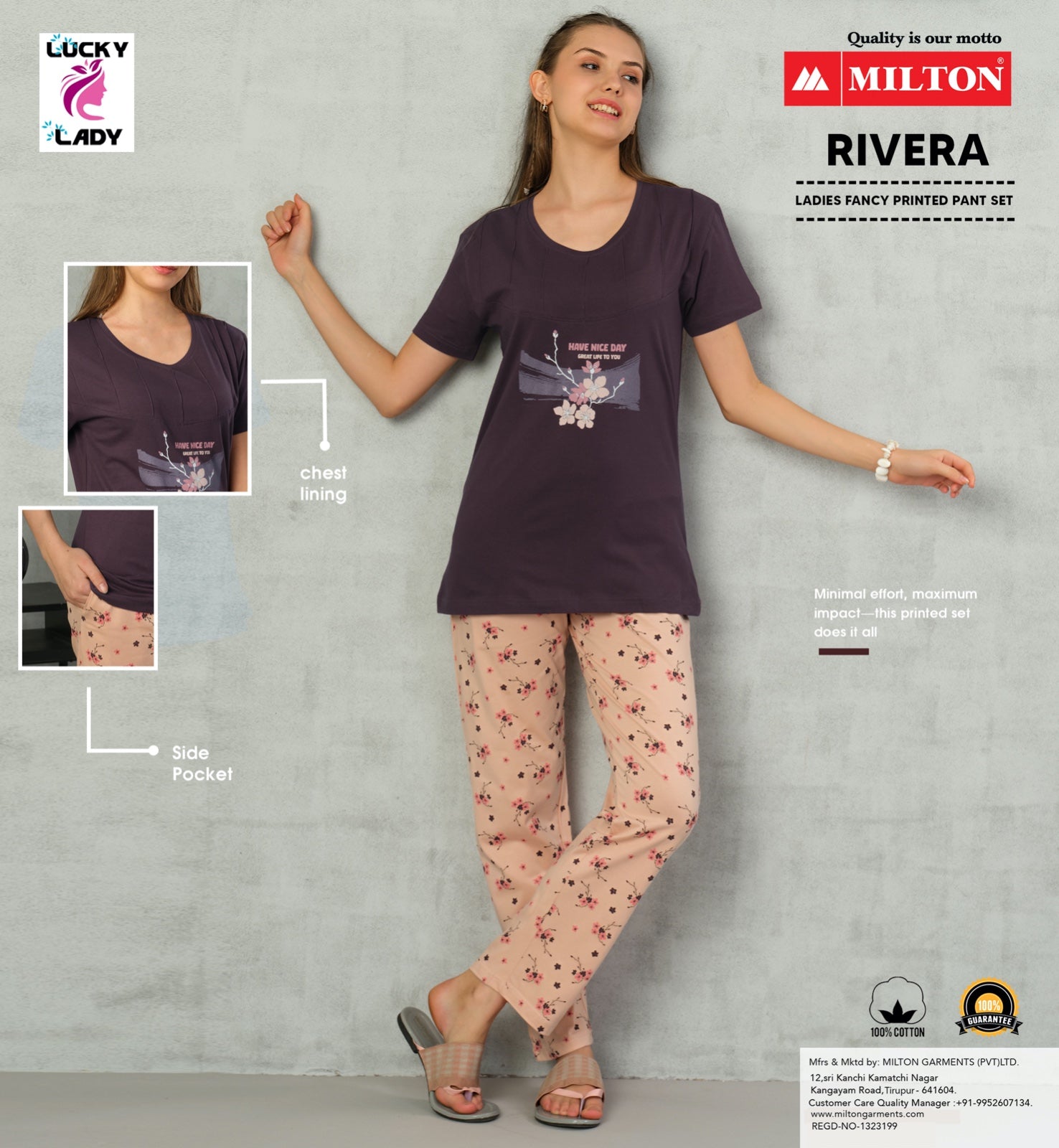 Rivera (Women's Fancy Printed Pant Set)