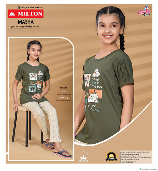 MASHA(girls fancy printed set)