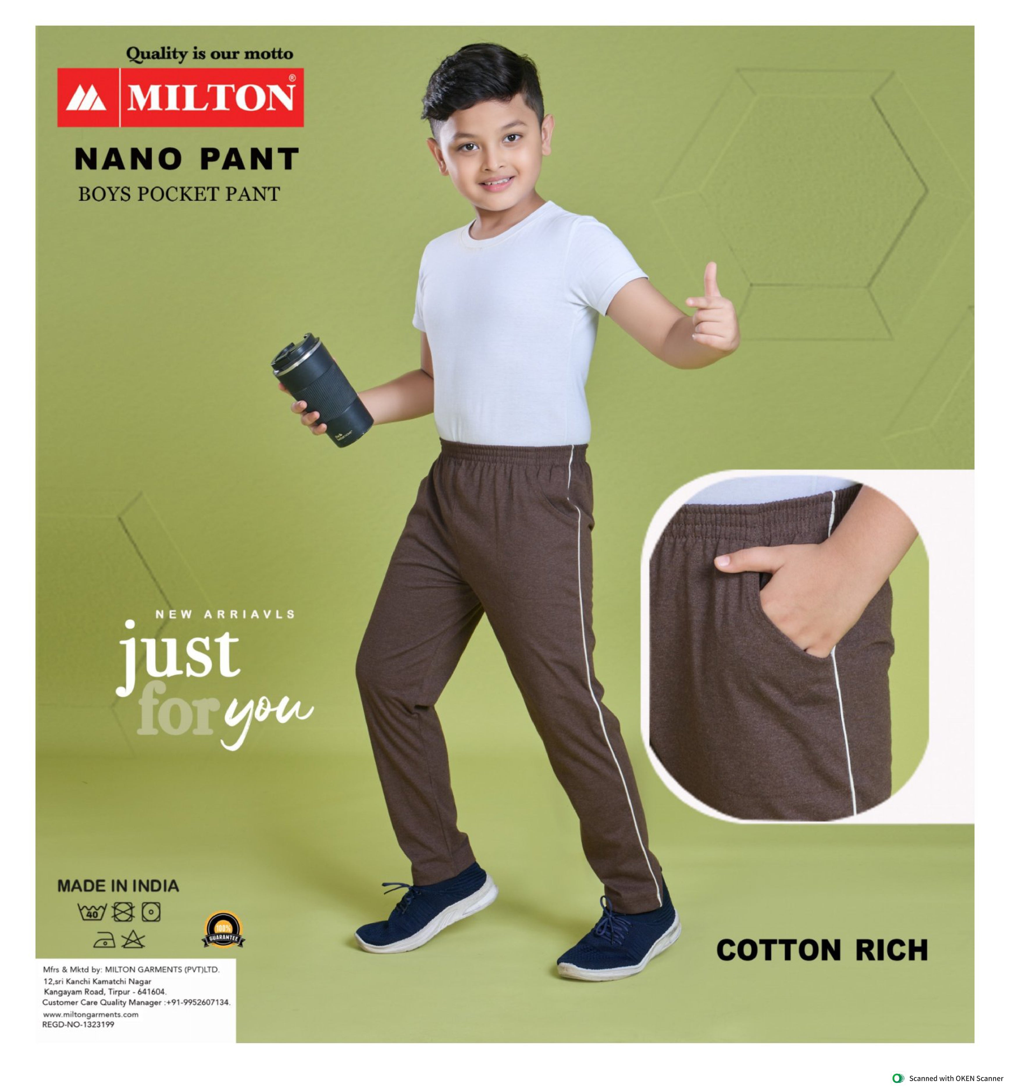 NANO PANT (Boys pocket pant)