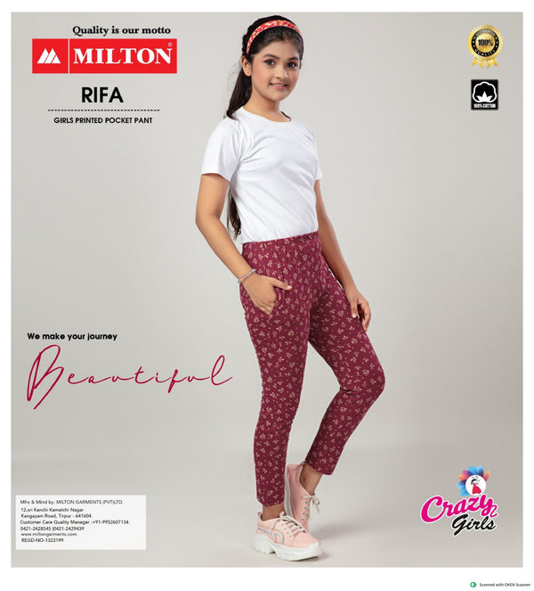 Rifa (Girls Printed Pocket Pant)