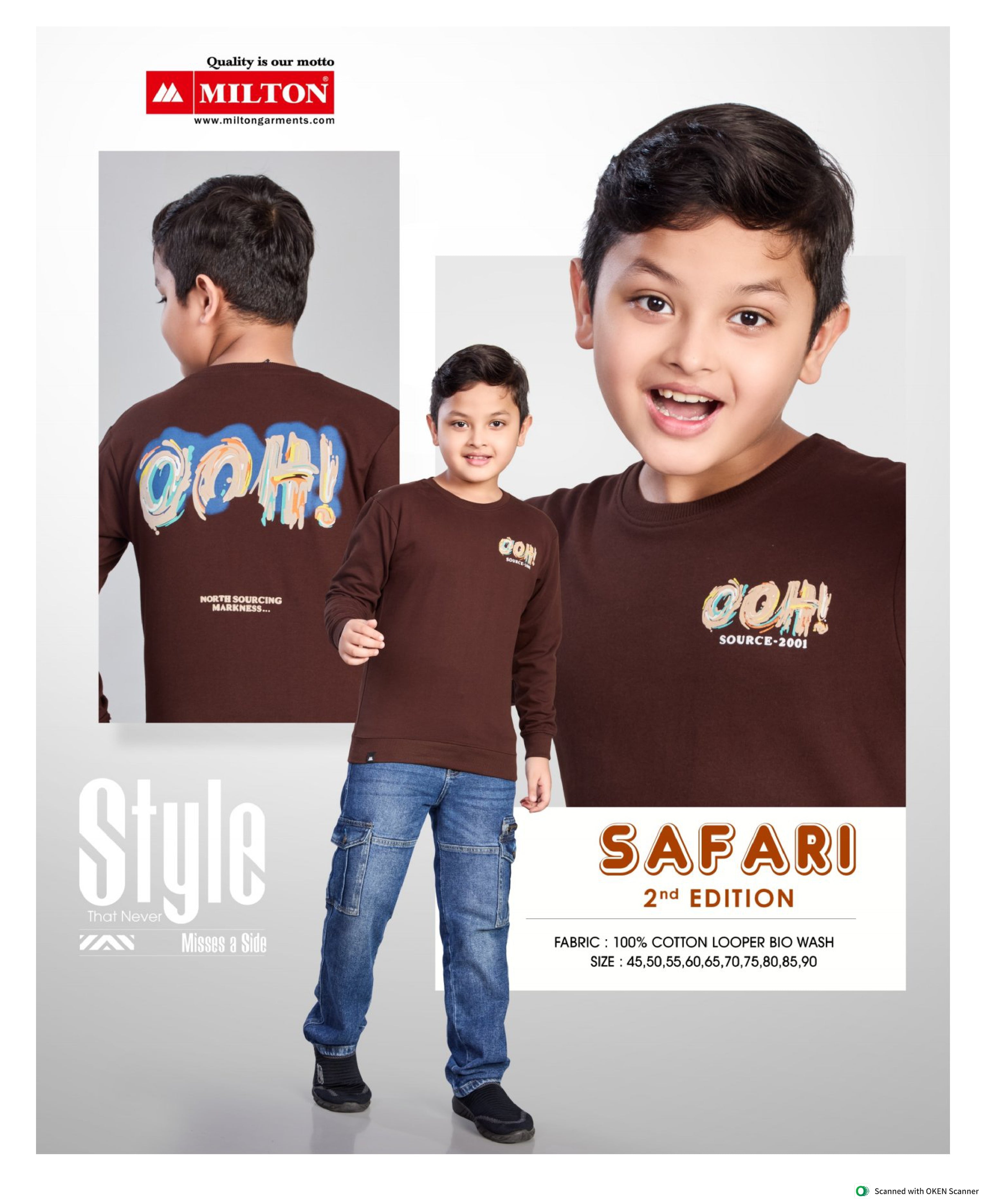 SAFARI (Boys  f/s  sweat shirt)