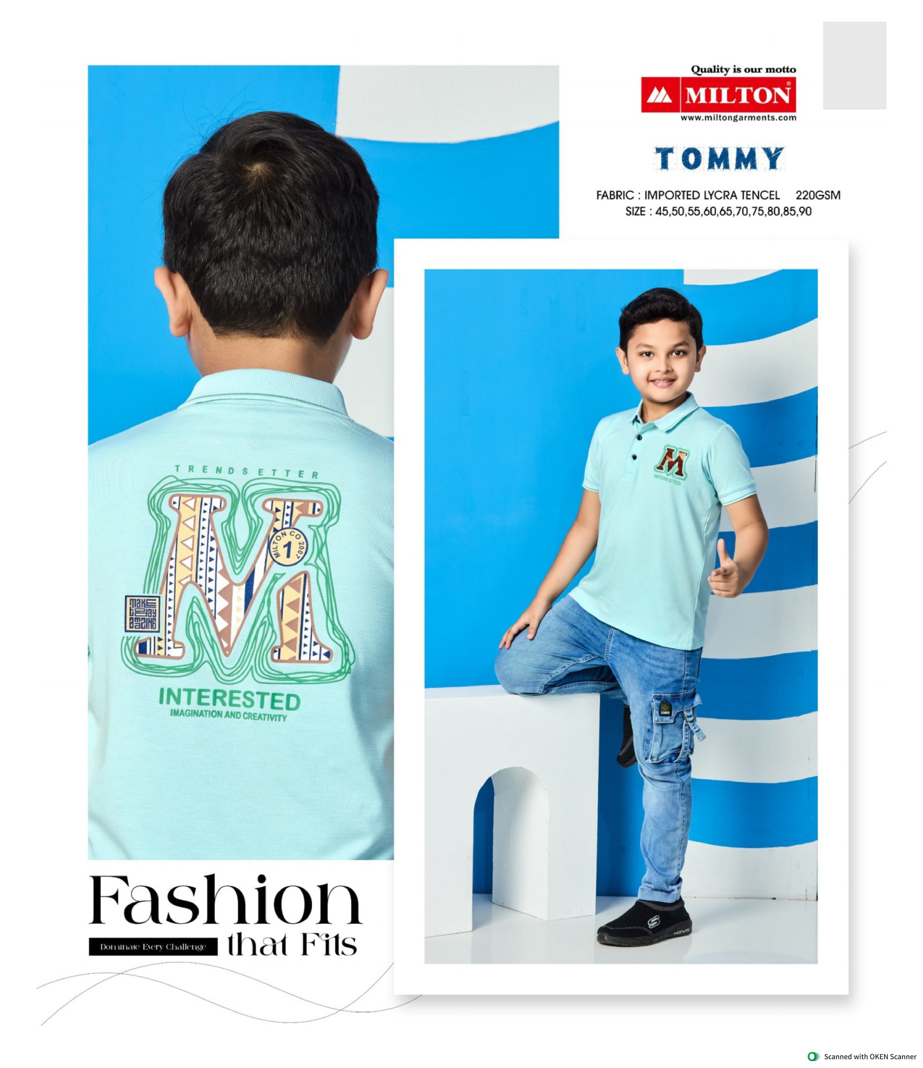 Boys Tancel Lycra Collar Tees