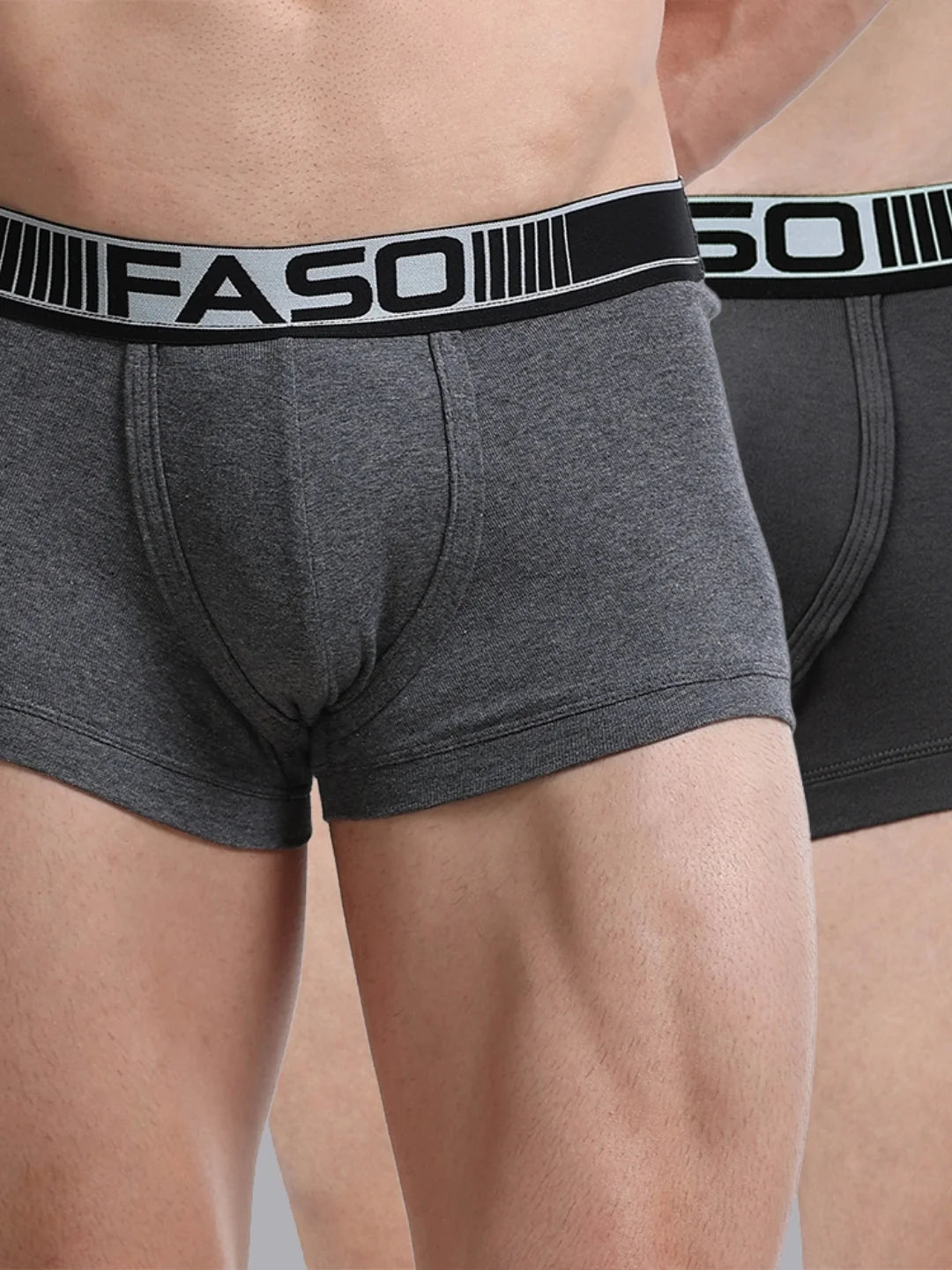FASO Mens Cotton Neon Outer Elastic Trunk Pack Of 2