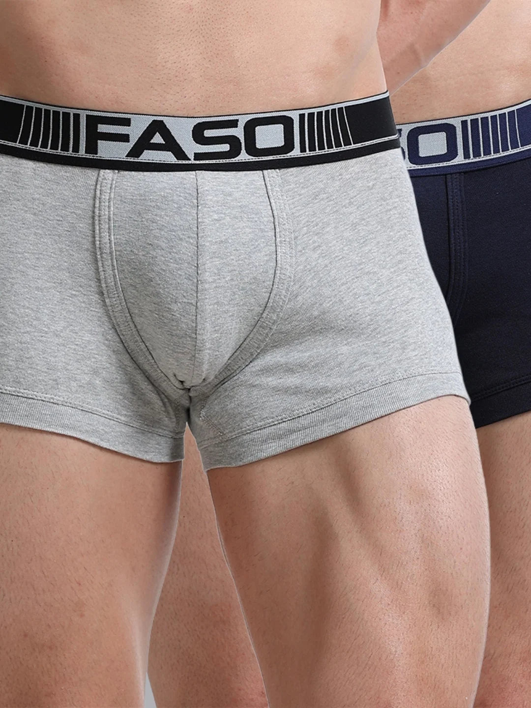 FASO Mens Cotton Neon Outer Elastic Trunk Pack Of 2