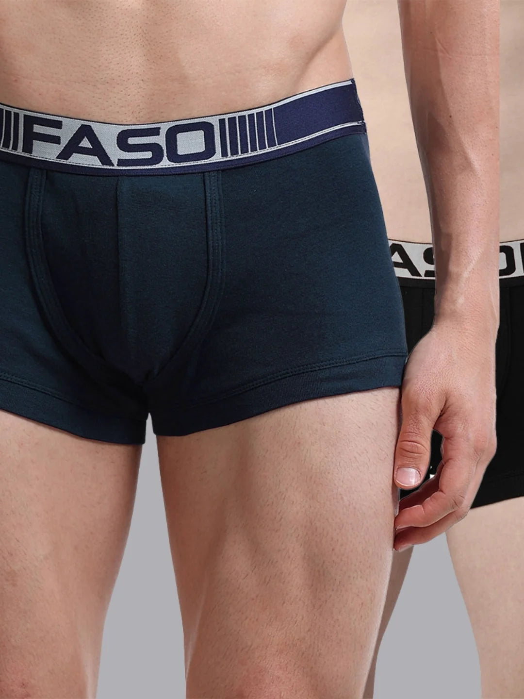 FASO Mens Cotton Neon Outer Elastic Trunk Pack Of 2