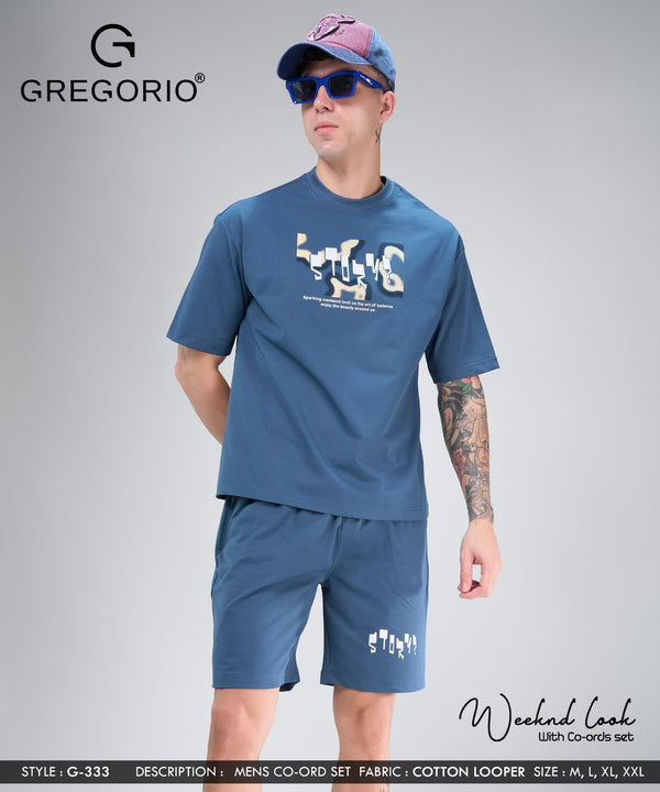 Men's COTTON Graphic Co-Ord Set