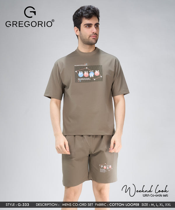 Men's COTTON Graphic Co-Ord Set