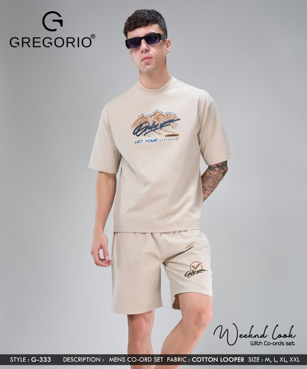 Men's COTTON Graphic Co-Ord Set