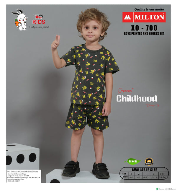 XO - 700 (Boys printed and  shorts set)